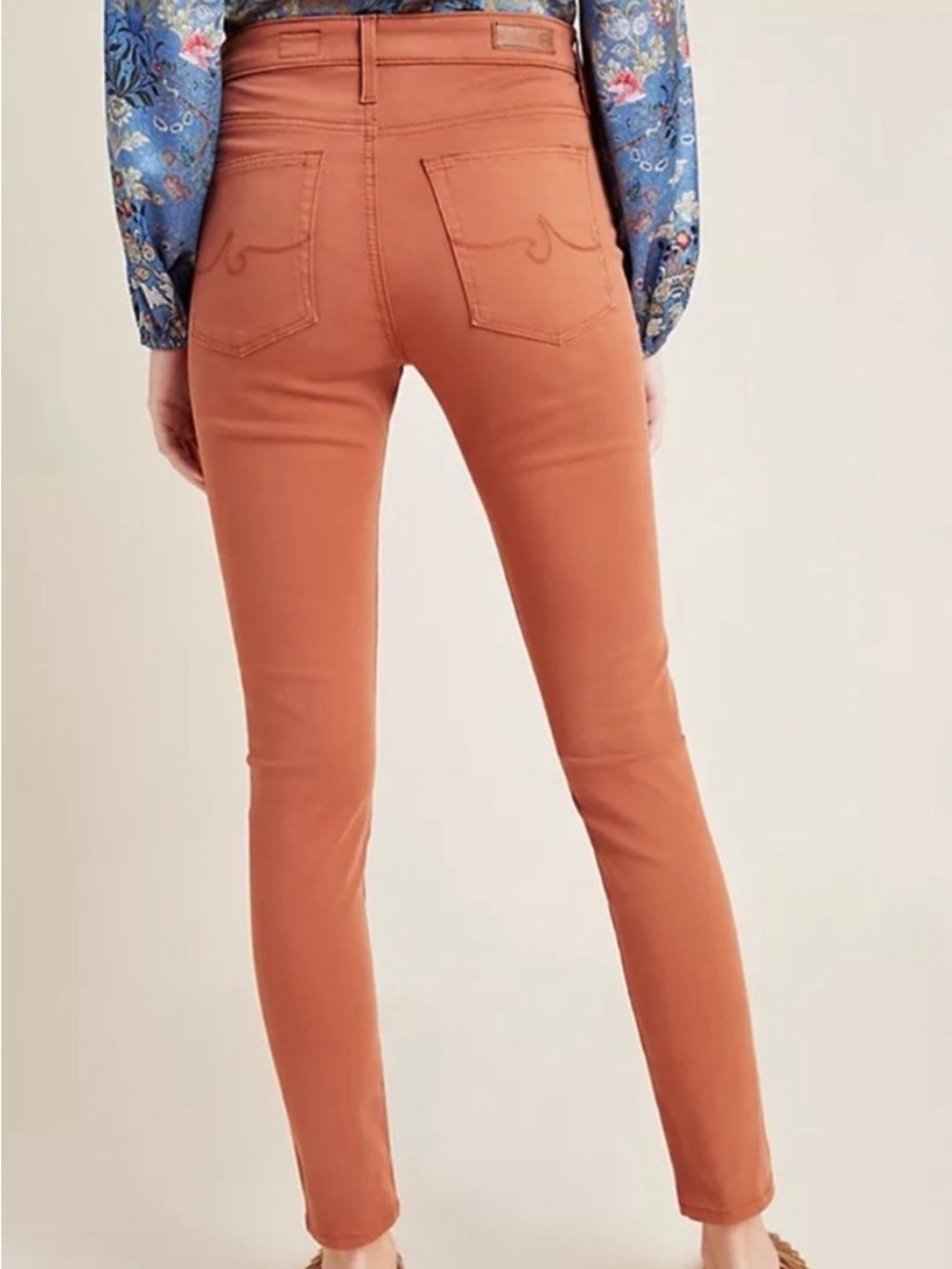 AG Adriano Goldschmied Farrrah Ankle Skinny Jeans - Rusty Orange